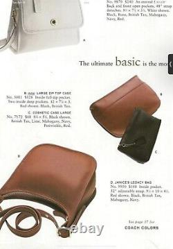 COACH Vintage Janice Legacy Crossbody Bag Purse 9950 Camel Nickel