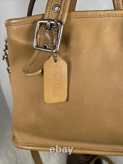 COACH Vintage Legacy 9063 Luxury Designer Tan Leather Satchel Shoulder Bag