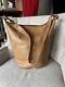 COACH Vintage NYC Putty Tan Large Leather Duffle Sac Shoulder Bag- EVC