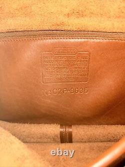 COACH Vintage Original #9635 British Tan Leather Convertible Clutch NYC 1970