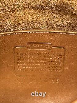 COACH Vintage Penny Pocket Purse 9755 British Tan Leather Crossbody Shoulder Bag