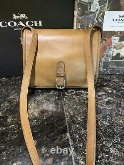COACH Vintage Saddle Pouch Medium Glovetanned Leather 9590 NYC Tabac RARE