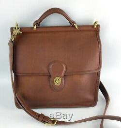COACH Vintage WILLIS Purse Messenger Bag 9927 English Tan Leather Brass US