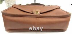 COACH Vintage Willis British Tan Leather Satchel Crossbody Messenger Bag 9927