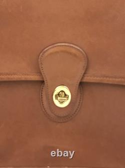 COACH Vintage Willis British Tan Leather Satchel Crossbody Messenger Bag 9927