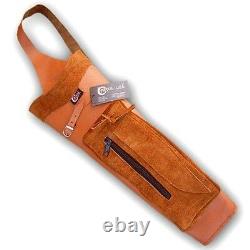 Carol Traditional Archery Leather Vintage Style Back Arrow Quiver Aq148f Tan