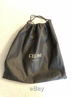 Celine Calf Leather Tan Box Handbag Bag Purse Original Logo Vintage 1980's