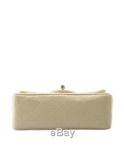 Chanel Vintage Mini Square Tan Quilted Leather Crossbody Bag