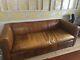 Characterful Very Leather Sofa Vintage Aged Tan Sofa