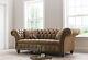 Chester Vintage Tan Leather Button Back Seat Sofa Chesterfield RRP £2199