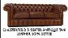 Chesterfield 3 Seater Antique Tan Leather Sofa Settee