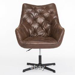 Chesterfield Highback Computer Desk Chair Swivel Lifting Task Chair Leather Sofa