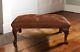 Chesterfield Queen Anne Footstool in Vintage Tan Leather Handmade in England