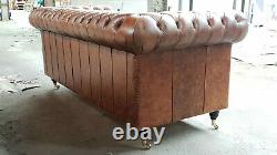 Chesterfield Sofa Pair in Vintage Tan (Was £5195) BRAND NEW Cancelled Order
