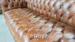 Chesterfield Sofa Pair in Vintage Tan (Was £5195) BRAND NEW Cancelled Order