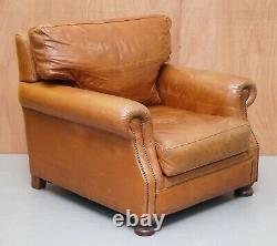 Chesterfield Tan Brown Vintage Club Leather Armchair