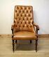 Chesterfield Tan Leather Vintage Chair / Armchair