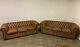 Chesterfield Vintage 3 Seaters A Matching Pair In In Antique Saddle Tan