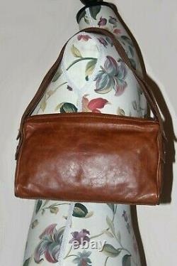 Chloé Vintage 2005 Natural Tan Calfskin Leather & Brass Small Shoulder Bag Chloe