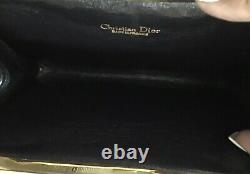 Christian Dior Vintage Blue And Tan Oblique Print Clutch Bag