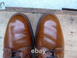 Church's Derby Shoes Vintage Brown Tan Leather Uk10 Mens Shannon Excellent Cond