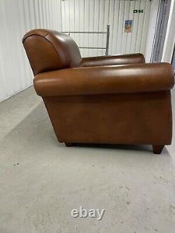 Classic Laura Ashley Exmoor tan leather armchair