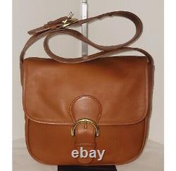 Coach 1997 Vintage 4164 Bedford Flap British Tan Leather Shoulder Bag
