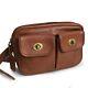 Coach Pocket Waist Pack Belt Bag Fanny Pack British Tan Leather Style 0516 VTG