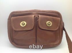 Coach Pocket Waist Pack Belt Bag Fanny Pack British Tan Leather Style 0516 VTG
