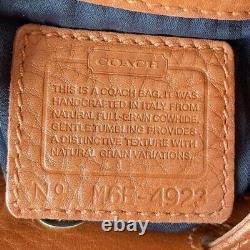 Coach Sonoma Vintage 90's Camel Brown Pebbled Leather 4923 Made in Italy