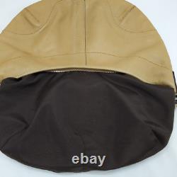 Coach Tan Leather Zipper Closure Hobo Shoulder Bag Vintage Purse