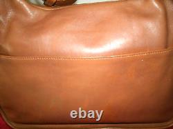Coach Vintage Crescent Bag No. 9718 Iconic LG British Tan Leather Shoulder Bag EC