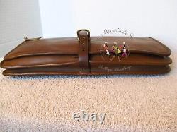 Coach Vintage NYC British Tan Leather Rare Buckled Clutch Long Pouch # 9610