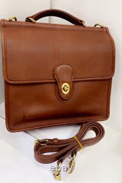 Coach vintage retro station bag/handbag satchel tan leather VGC Y2K Rare USA