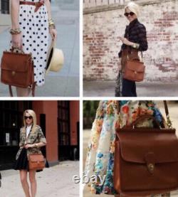 Coach vintage station bag/handbag satchel British tan leather Y2K
