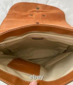 Coccinelle Finest Italian Leather Vintage Shoulder Bag Tan New with Tags