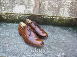 Crockett & Jones Derby Shoes Vintage Brown Tan Leather Uk7 Mens Grenville