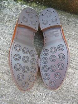Crockett & Jones Loafers Shoes Vintage Brown Tan Leather Uk7 Mens Good Condition