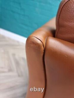 Danish Mid-Century Vintage Mogens Hansen Tan Leather 2 Seat Sofa