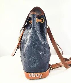 Dooney & Bourke AWL Black Leather With Tan Leather Trim Backpack Bag, GUC, Vintage