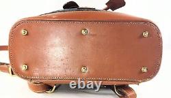 Dooney & Bourke AWL Black Leather With Tan Leather Trim Backpack Bag, GUC, Vintage