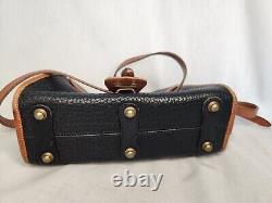 Dooney & Bourke Vintage All Weather Leather Essex Black Tan Crossbody Bag