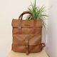 Dr Martens Large Tan Leather Backpack Bag Kiev Rucksack Brown Naturesse Rare Vtg