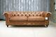 Earle Chesterfield 3 Seater Sofa Vintage Caramel Tan Brown Soft Leather