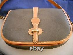 Euc/htf Rare Vintage Awl Dooney & Bourke Brown/tan Leather Crossbody Bag+dustbag