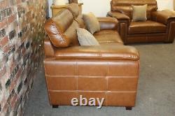 Ex Scs Duke, Duchess, Fergie 3 Seater Sofa & Snuggle Chair, Vintage Tan Leather