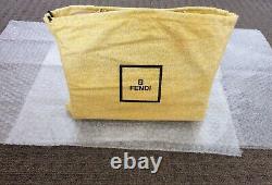 FENDI Vintage Ostrich Leather Handbag in Tan 0074