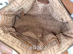 FOSSIL Vintage Reissue CAMEL TAN Leather Satchel Shoulder Handbag Medium-Large