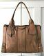 FOSSIL Vintage Reissue Chestnut Tan Leather Satchel Shoulder Handbag Tote Purse