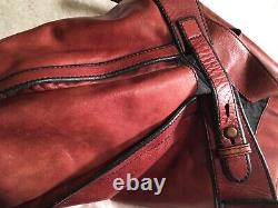 FOSSIL Vintage Reissue Weekender British Tan Leather Satchel Overnight Tote Bag